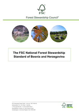 The FSC National Forest Stewardship Standard of Bosnia and Herzegovina