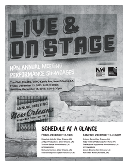 Performance Playbill