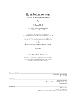 Equilibrium Systems