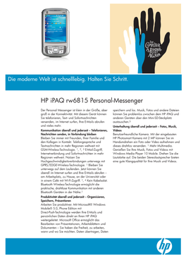 HP Ipaq Rw6815 Personal-Messenger