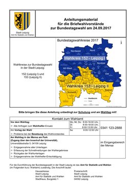 Zur Bundestagswahl Am 24.09.2017 Stadt Leipzig Amt Für Statistik Und Wahlen