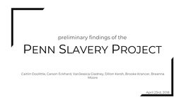 Penn Slavery Project