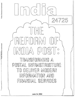 Transforming a Postal Infrastructure the Case of India Post