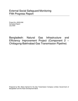 External Social Safeguard Monitoring Fifth Progress Report Bangladesh