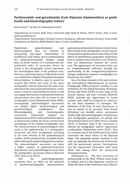 (Late Bajocian Ammonoidea) As Guide Fossils and Biostratigraphic Indices