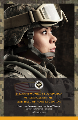 U.S. Army Women's Foundation 9Th Annual Summit and Hall of Fame Reception