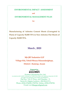 Chapter-1 EIA/EMP of M/S JRT INDUSTRIES LLP