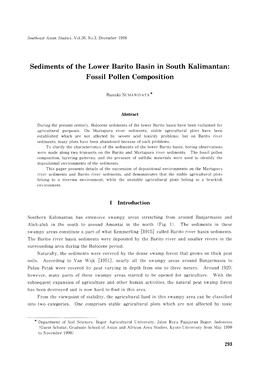 Sediments of the Lower Barito Basin in South Kalimantan: Fossil Pollen Composition