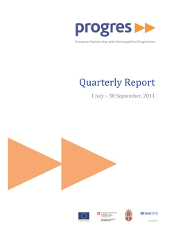 July-September 2011 Quarterly Report PROGRES