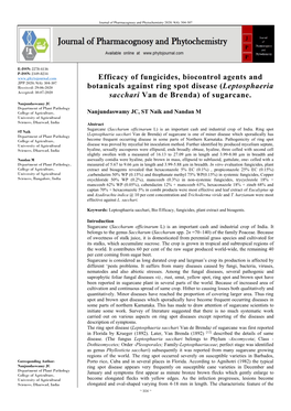 Efficacy of Fungicides, Biocontrol Agents and Botanicals Against Ring