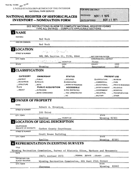 National Register of Historic Places Inventory - Nomination Form