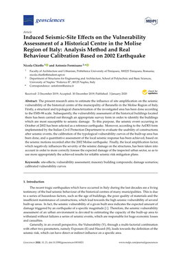 Induced Seismic-Site Effects on the Vulnerability Assessment Of