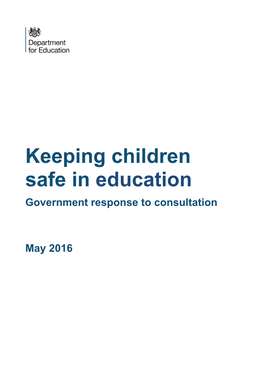 Keeping Children Safe in Education: Government Response