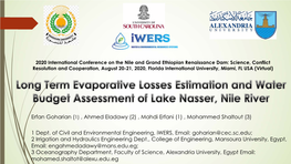 Lake Nasser Change (1984-2018) Collection of Landsat 5,6,7,8 Satellite Images Tracking the Changes in Rasheed (North Nile Delta) and Lake Nasser AHD IMPACTS