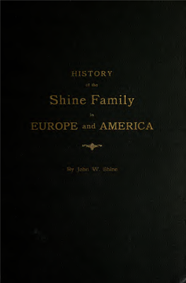 History of the Shine Family in Europe and America