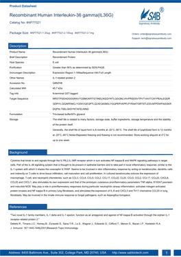 Recombinant Human Interleukin-36 Gamma(IL36G)