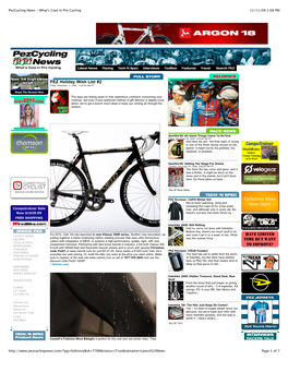 Pezcycling News - What's Cool in Pro Cycling 12/11/09 1:08 PM