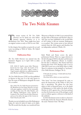 The Two Noble Kinsmen