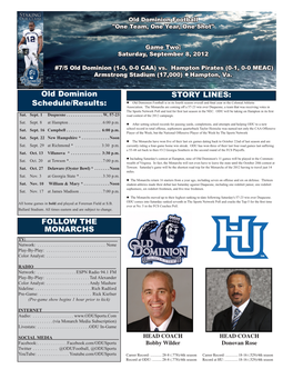 ODU Game Notes