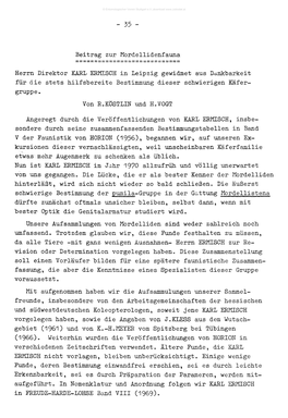 Beitrag Zur Mordellidenfaúna Herrn Direktor KARL ERMISCH in Leipzig