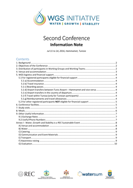 Conference Information Note