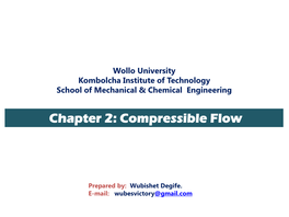 Chapter 2: Compressible Flow