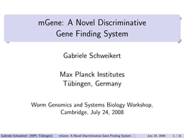 A Novel Discriminative Gene Finding System