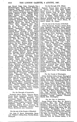 5010 the LONDON GAZETTE, 2 AUGUST, 1927. Near Stroud, Digby Grist, Greyroofs, Box, for the B.Orough of St