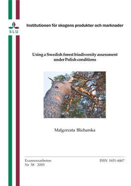 Using a Swedish Forest Biodiversity Assessment Under Polish Conditions