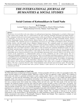 The International Journal of Humanities & Social Studies