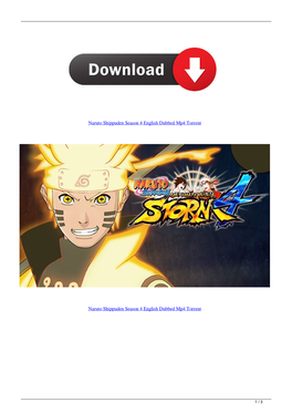 Naruto Shippuden Season 4 English Dubbed Mp4 Torrent