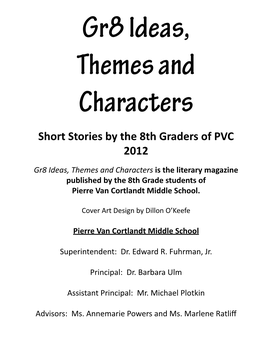 Short Stories by the 8Th Graders of PVC 2012