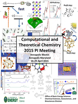Computational and Theoretical Chemistry 2015 PI Meeting Annapolis Westin Annapolis Maryland 26-29 April 2015