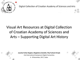 Visual Art Resources at Digital Collection of the Croatian Academy
