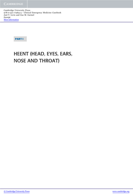 Heent (Head, Eyes, Ears, Nose and Throat)