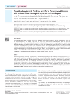 Cognitive Impairment, Scoliosis and Renal Parenchymal Disease with Isolated Rhombencephalosynapsis: a Case Report