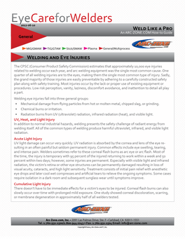 Eye Care for Welders