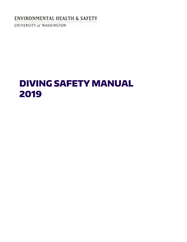 Diving Safety Manual 2019