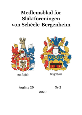 Medlemsblad För Släktföreningen Von Schéele-Bergenheim