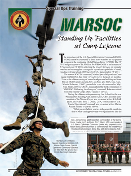 Standing up Facilities at Camp Lejeune