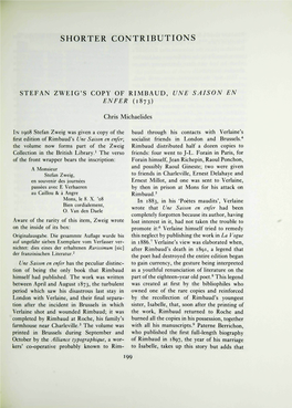 Stefan Zweig's Copy of Rimbaud, Une Saison En Enfer (1873)