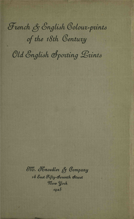 Old English Sporting Prints and Their History