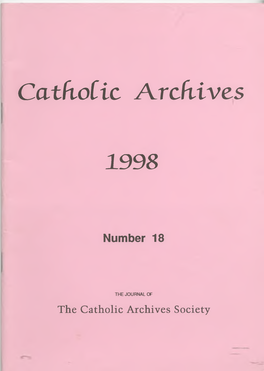 Catholic Archives 1998