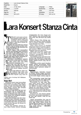 Lara Konsert Stanza Cinta