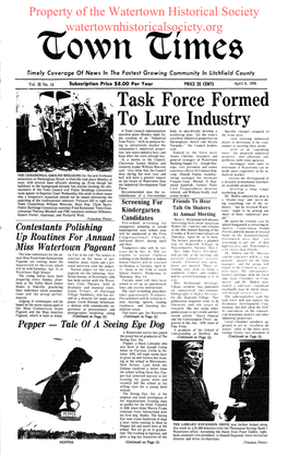 Watertown Historical Society Watertownhistoricalsociety.Orgzttmee Timely Coverage of News in the Fastest Growing Community in Utchfield County