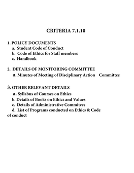 Criteria 7.1.10