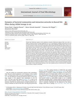 International Journal of Food Microbiology Dynamics of Bacterial