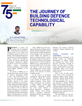 The Journey of Building Defence Technological Capability