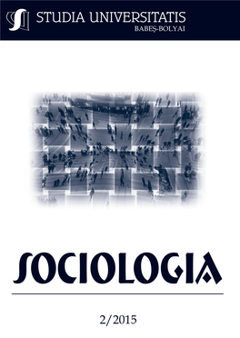 Romanian Sociology Today Editorial Note