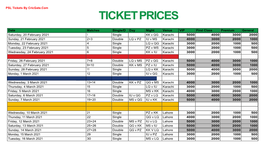 Ticket Prices